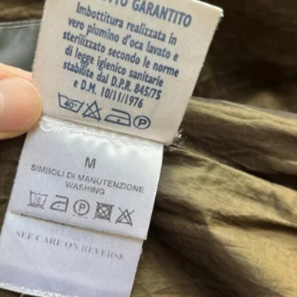 FEYEM Vintage Goose Down Belted Coat Parka in Iridescent Rust Brown Nylon Size M - Picture 8 of 9